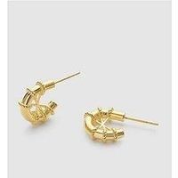 Elk & Bloom Chunky Gold Rope Huggie Hoop Earrings - Gold