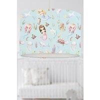 Mermaids and Friends Lampshade Aqua Blue