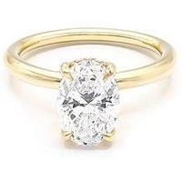 Say It With Moissanite Oval Hidden Halo Ring - 18Ct Gold