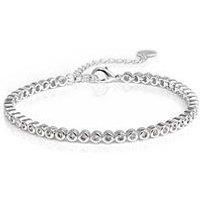 Say It With Tennis Chain Bracelet - Silver