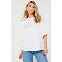 Six Stories Bridesmaid Embroidered Tee - Champagne