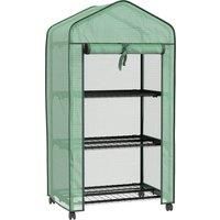 Outsunny Three-Tier Mini Greenhouse - Green Aosom UK