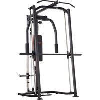 SPORTNOW 3 In 1 Smith Machine with Dual Cable Pulley System, Chest Press Station, 17-Level Squat Rack and Barbell Bar Aosom UK