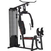 SPORTNOW Weights Machine Multi Gym with 45kg Weight Stack, Compact Home Gym Leg Press Machine for Full Body Training