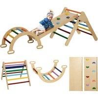 AIYAPLAY 5 in 1 Toddler Climbing Frame with Ramp, Arch, for 18-48 Months, Multicolour Aosom UK