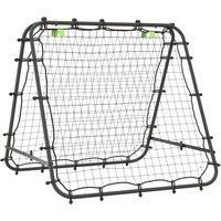 HOMCOM Double Sided Football Rebounder Net, Football Rebound Goal with 5 Adjustable Angles, Black Aosom UK