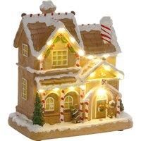 HOMCOM Gingerbread House Light & Music Christmas Decoration Aosom UK