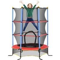 HOMCOM Trampoline for Kids w/Enclosure Net Built-in Zipper 3-10 Year