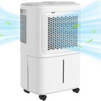 12L/Day Small Dehumidifier with Continuous Drainage, Filter, Humidity Light