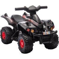 AIYAPLAY 6V Kids Electric Quad Bike w/ Music, Forward Function, for 2-6 Years, Black Aosom UK