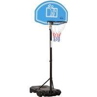 HOMCOM Adjustable Basketball Hoop and Stand, with Wheels and Weight Base Blue Aosom UK