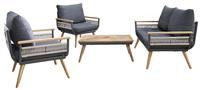 Norfolk Leisure Kimora 4 Seat Lounge set w/ Grey Cushion