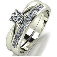 Moissanite 9Ct Gold 0.50Ct Total Moissanite Ring Set