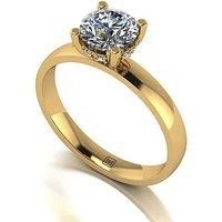 Moissanite Lady Lynsey 9Ct Gold 1.05Ct Total Square Centre Moissanite Solitaire Ring