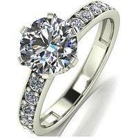 Moissanite Lady Lynsey Platinum 2Ct Total Eq Moissanite Solitaire Ring