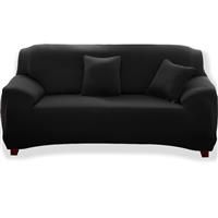 Teynewer Fit Stretch Sofa Cover, Sofa Slipcover 1-Piece (4 Black)