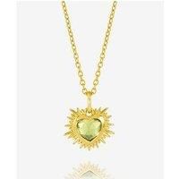 Rachel Jackson Personalised Electric Love Birthstone Heart Necklace