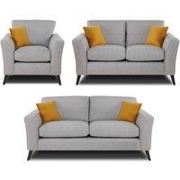 Modern Home Loscoe 3 2 1 Seater Set Silver