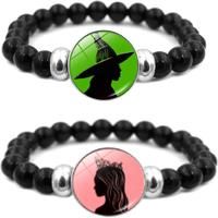 Wicked Witch Inspired Elphaba & Glinda Beaded Bracelets 2Pcs Set