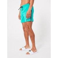 Nike Logo Tape Lap 5Inch Volley Short - Dusty Cactus - Blue