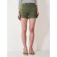 Crew Clothing Turn Up Denim Short - Green