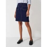 Crew Clothing Analee Denim Skirt - Dark Blue