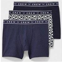 Crew Clothing 3 Pack Jersey Boxers- Navy