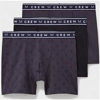 Crew Clothing 3 Pack Jersey Boxers- Grey