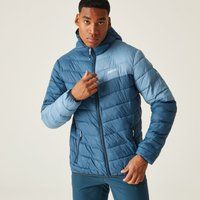 Regatta Men's Water-repellent Hooded Hillpack II Jacket Moonlight Denim Coronet Blue Danger Red - Sale