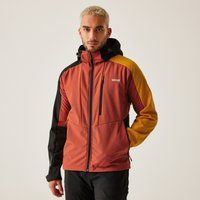 Regatta Men's Waterproof Hewitts X Softshell Jacket Red Ochre Black, Size: M