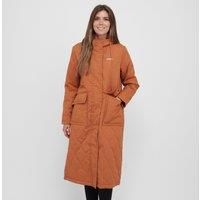 Regatta Water-repellent Women's Tan Brown Quilted Orla Kiely Long Length Jacket, Size: 12 - Sale