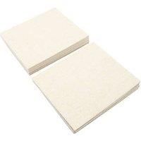 Beige Rectangular Self-Adhesive Felt Pads 200mm x 170mm 10 Pack (563XG)