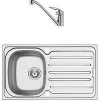 Swirl Kitchen Sink And Tap Pack Single Lever 1 Tap Hole Waste Rectangular 1 Bowl