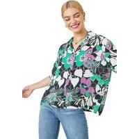 Relaxed Floral Print Shirt For Women UK - Ladies Roman Originals