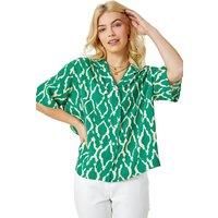 Relaxed Floral Print Shirt For Women UK - Ladies Roman Originals