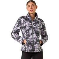 Floral Print Lightweight Quilted Coat