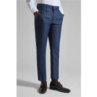 Ted Baker Tai Navy Blue Teal Semi Plain Slim Men's Suit Trousers. Green by Suit Direct