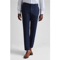 Ted Baker Slim Fit Munro Check Men's Trousers. Navy by Suit Direct