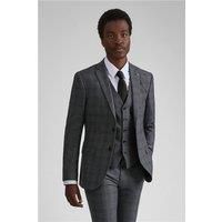 Ted Baker Slim Fit Zion Charcoal Grey Check Men's Suit Jacket