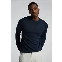 Limehaus Knitted Crew Neck Jumper Navy Blue