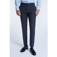 Limehaus Charcoal Grey Grindle Caramel Check Men's Trousers