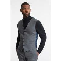 Alexandre of England Mid Grey Flannel Waistcoat by Suit Direct