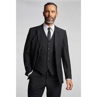 Jeff Banks Regular Fit Black Travel Men's Suit Jacket by Suit Direct