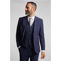 Jeff Banks Regular Fit Navy Blue Travel Men's Suit Jacket