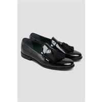 Bennett and Baxter Racing Green Black Patent Bianchi Loafers by Suit Direct