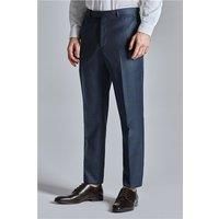 Ted Baker Crux Regular Fit Deep Blue Check Men's Suit Trousers