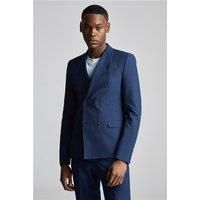 Limehaus Blue Slim Fit Double Breasted Double Breasted Men's Suit Jacket