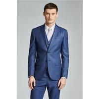 Ted Baker Slim Fit Volan Blue Subtle Check Men's Suit Jacket