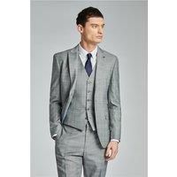 Ted Baker Slim Fit Grey Prince Of Wales Check Men's Suit Jacket by Suit Direct