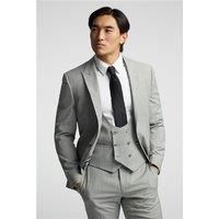 Alexandre of England Tailored Fit Ice Grey Check Men's Suit Jacket by Suit Direct